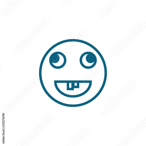 smile and stupid icon vector logo template EPS10
