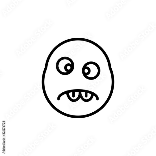 smile and stupid icon vector logo template EPS10
