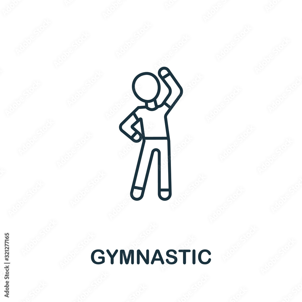 Gymnastisc icon from elderly care collection. Simple line element Gymnastisc symbol for templates, web design and infographics Gymnastisc icon from elderly care collection. Simple line element Gymnastisc symbol for templates, web design and infographics