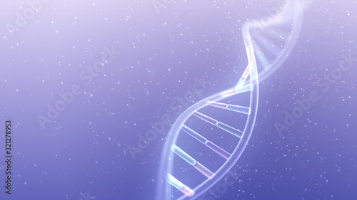 DNA Strand Helix Genome Medical Science 3D illustration background photo