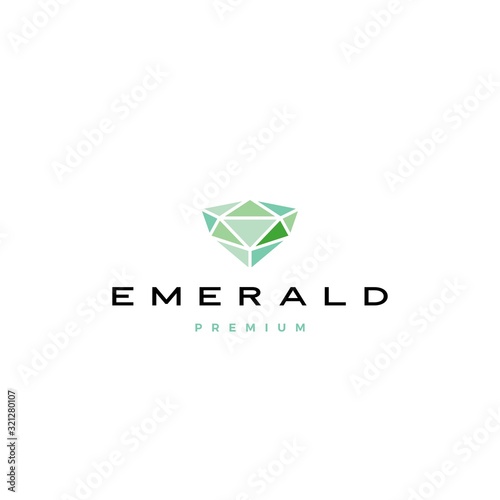 emerald diamond logo vector icon illustration