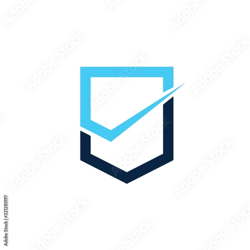 check shield logo vector icon illustration