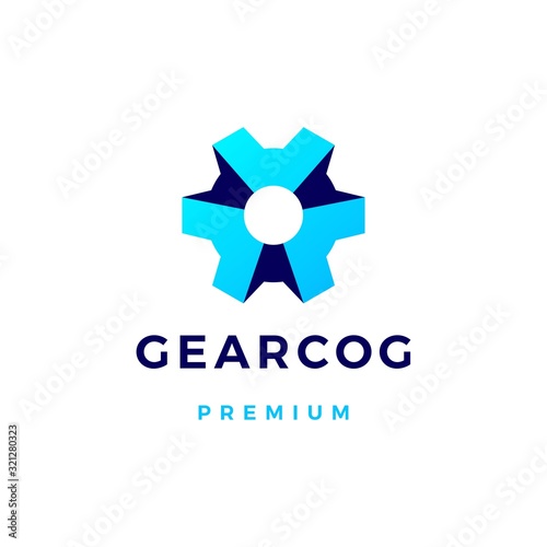 gear cog cogs logo vector icon illustration photo