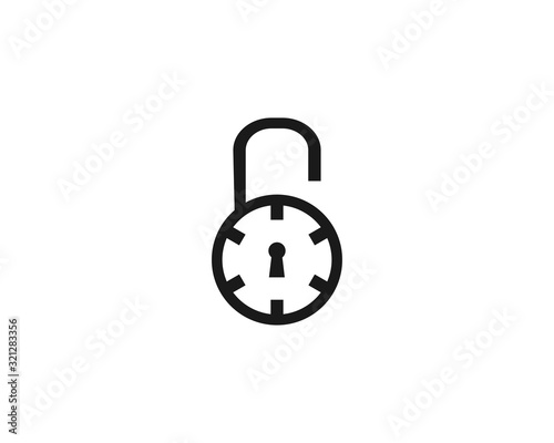 Padlock Secure Icon Design Vector