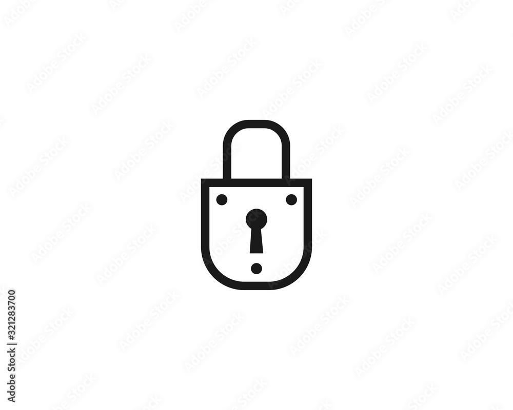 Padlock Secure Icon Design Vector Padlock Secure Icon Design Vector