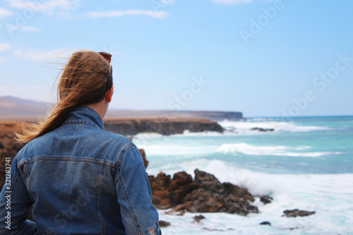 woman on the beach