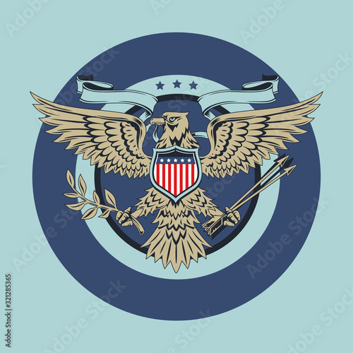 American Eagle Emblem Vector Illustration photo