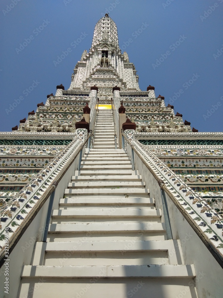 Beautiful white Hindu temple, Bangkok, Thailand