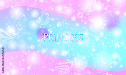 Fairy background. Unicorn pattern.