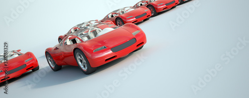 Red sports car race