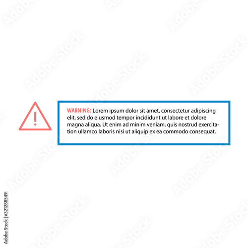 Warning attention sign with...