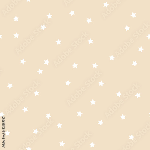Vector seamless pattern with stars in a chaotic manner. Simple design for wrapping, wallpaper, textile