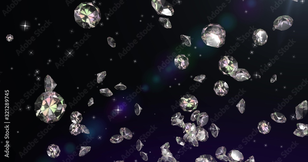 Romantic cute diamonds pattern on black. Gems background. Valentine's Day. event background. 3d illustration Romantic cute diamonds pattern on black. Gems background. Valentine's Day. event background. 3d illustration