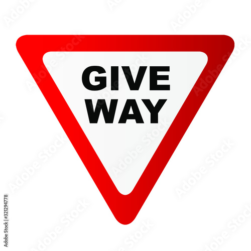 Free Download  give way sign in vector - GFXLoad