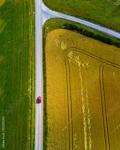The red car