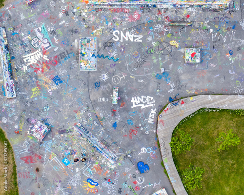 Skate park from above