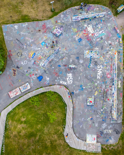 Skate park from above