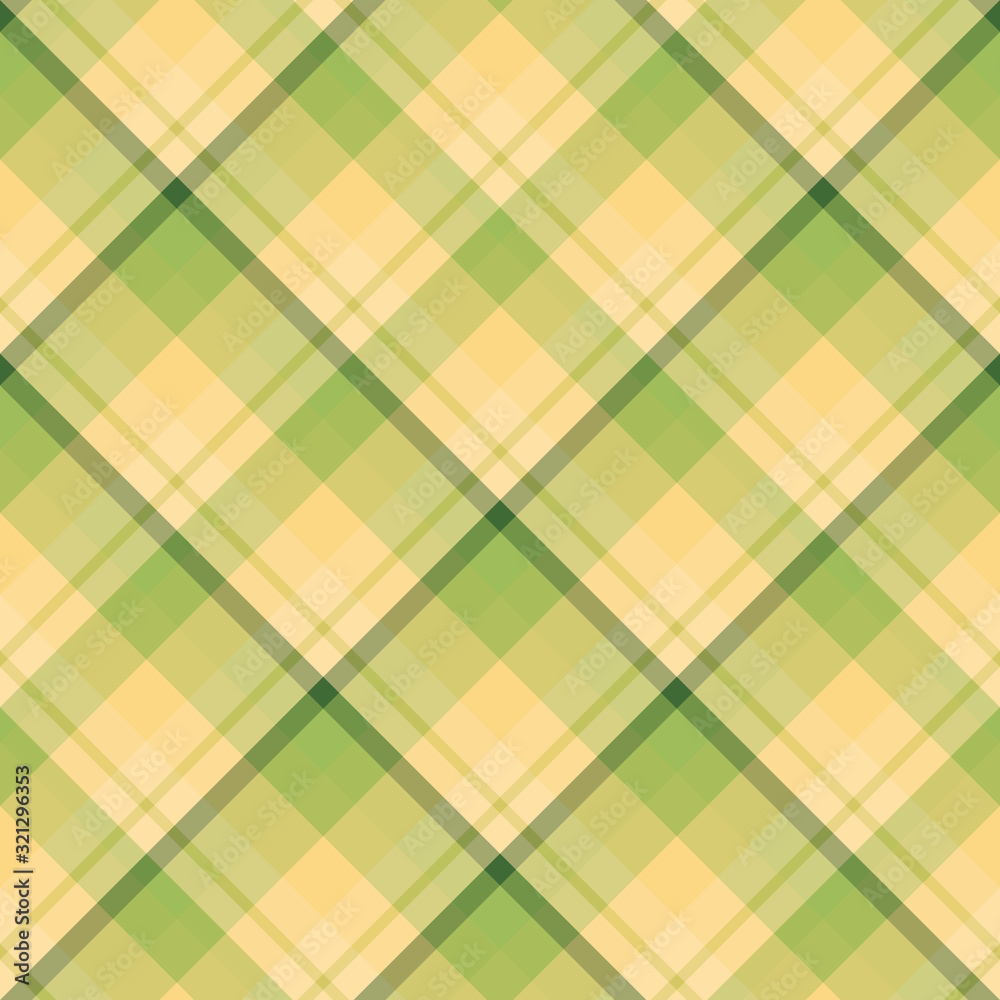 Seamless pattern in discreet light green and warm yellow colors for plaid, fabric, textile, clothes, tablecloth and other things. Vector image. 2 Seamless pattern in discreet light green and warm yellow colors for plaid, fabric, textile, clothes, tablecloth and other things. Vector image. 2
