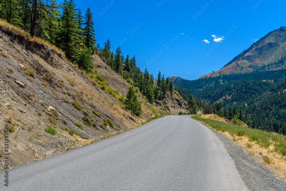 Fototapeta premium Rocky Mountains. Mountain Road in Alberta, Canada.
