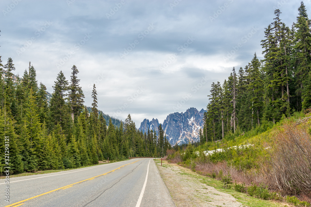 Rocky Mountains. Mountain Road in Alberta, Canada. Rocky Mountains. Mountain Road in Alberta, Canada.