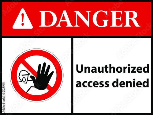 Unauthorized access denied. Vector illustration.  EPS 10