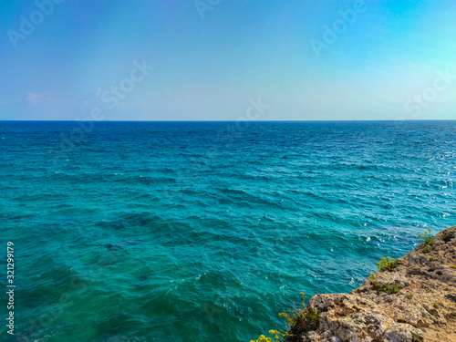 Mediterranean sea on Septermber in Cyprus