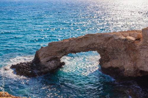Beautiful natural rock arch near Ayia Napa, Cyprus.