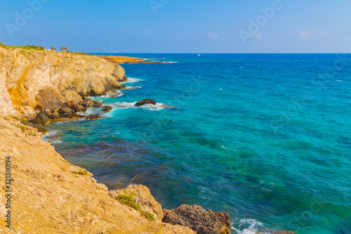 Rocky shore near Ayia Napa, Cyprus.