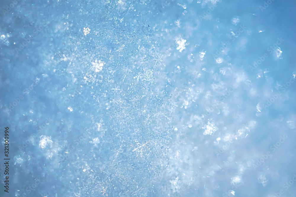 Fototapeta premium Makro tle świeżej tekstury płatka śniegu
