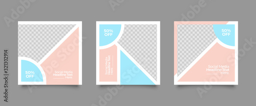 Set of Modern trendy covers idea. Editable simple info banner shop. Slides for app, web design digital style for social media pack. Square handpicked beauty posts, brochure layout design. pr promo