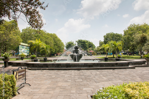 Fountains in the park during the day