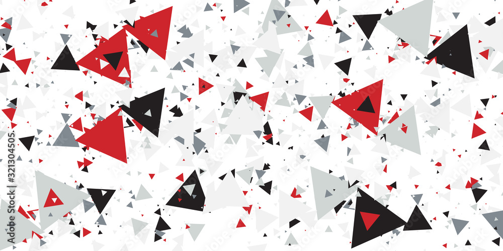 Geometric triangle template corporate concept red black grey and white contrast background. Vector graphic design illustration