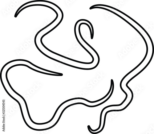 Worms intestinal icon