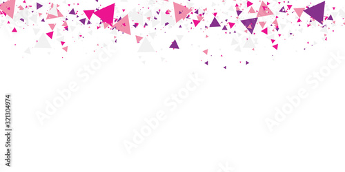 Pink purple geometric triangle abstract background for presentation design. Vector illustration and graphic design