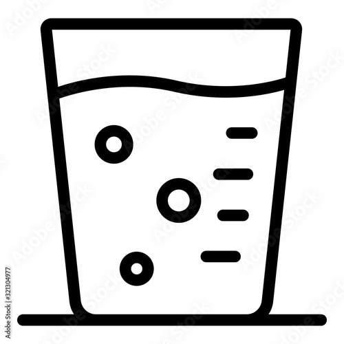 Syrup glass icon. Outline syrup glass vector icon for web design isolated on white background