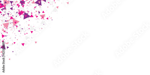 Pink purple geometric triangle abstract background for presentation design. Vector illustration and graphic design