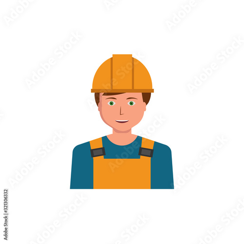 Constructer icon desing. Isolated flat illustration of constructer