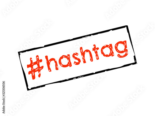 Hashtag sign Vector illustration on white bacground
