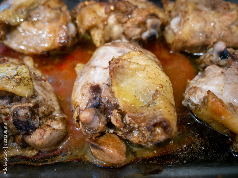 Chicken Thighs cooked in pan Chicken Thighs cooked in pan