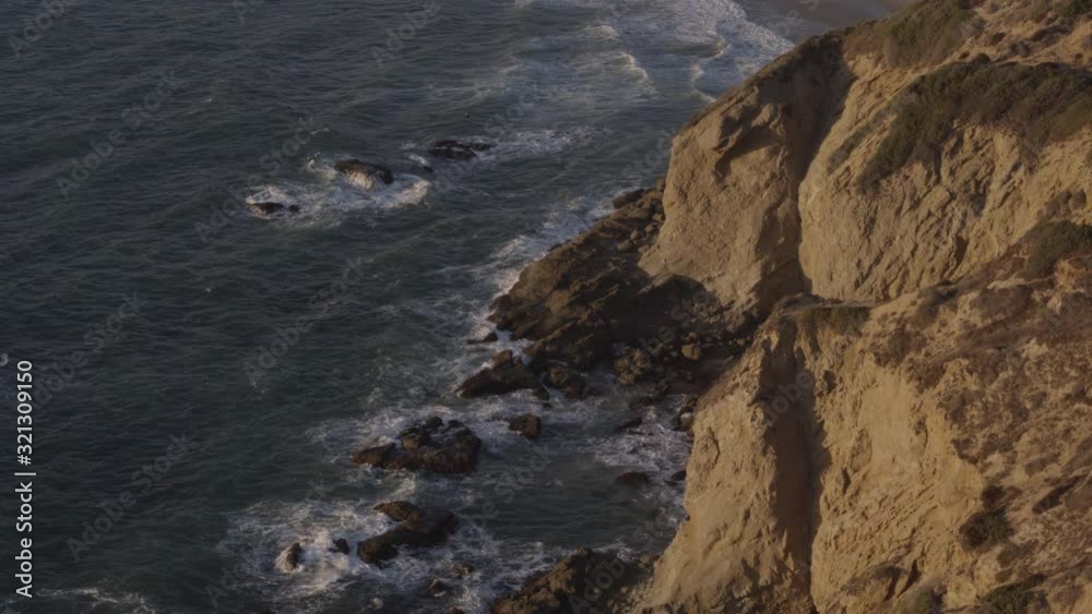 Sunset over beach in Dana Point, aerial Sunset over beach in Dana Point, aerial