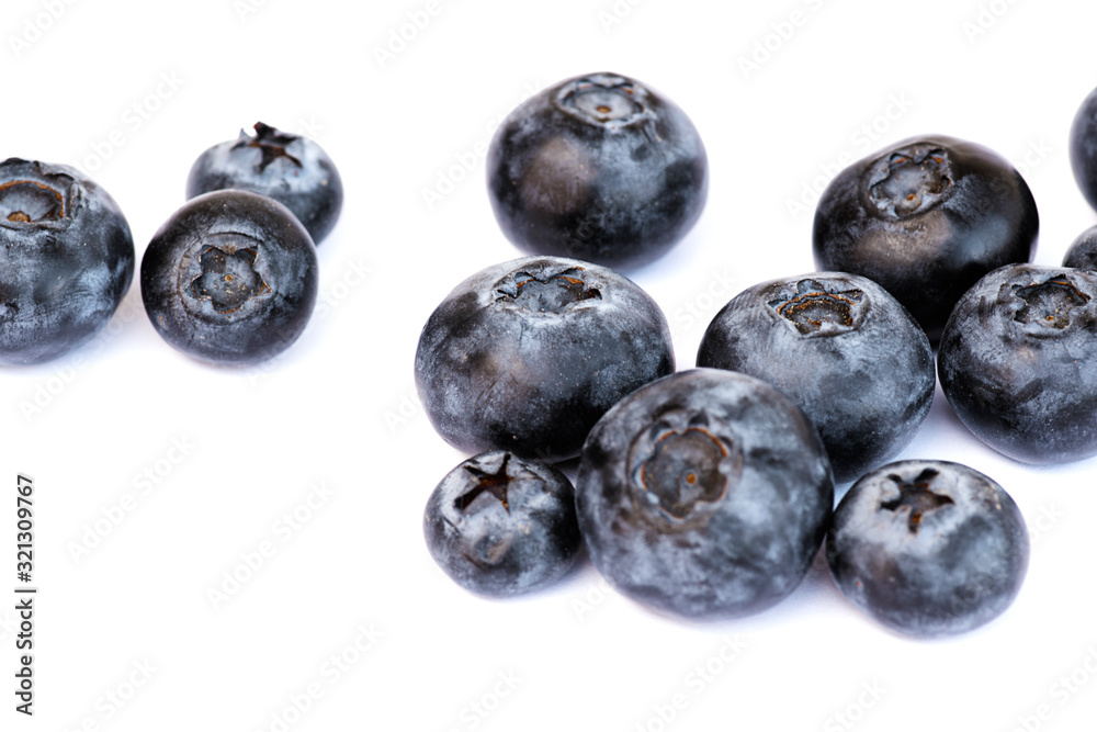 Blueberries On White Background Blueberries On White Background