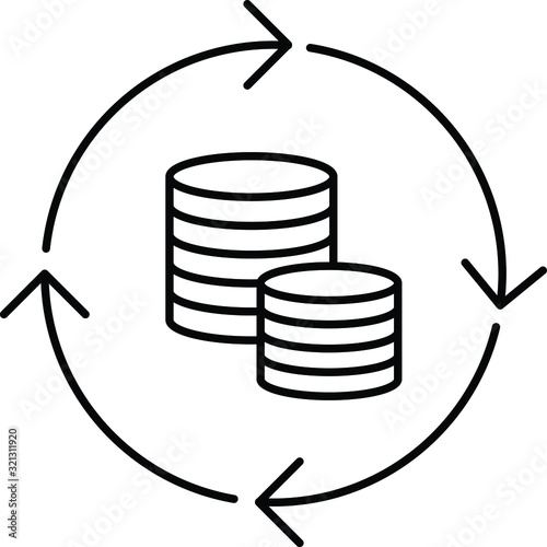 Money turnover icon
