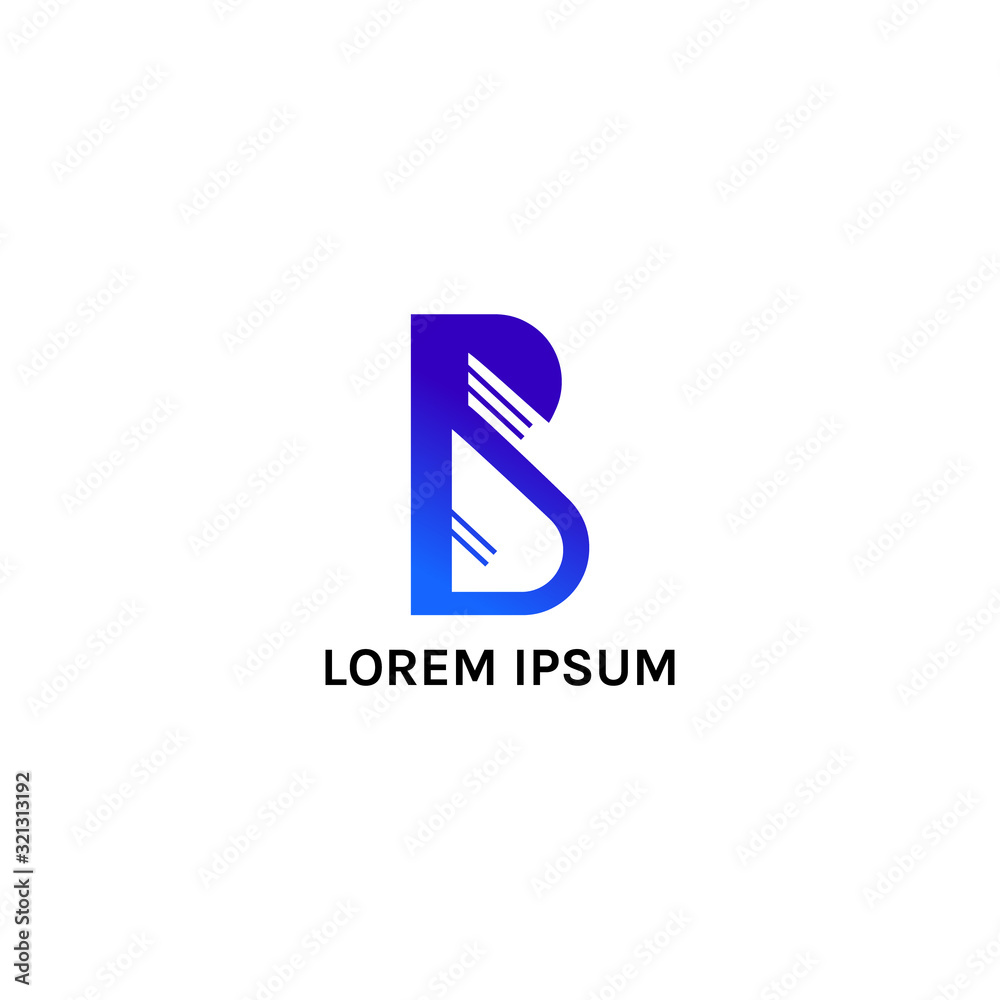 ABSTRACT LETTER B LINE GRADIENT COLOR LOGO ICON TEMPLATE DESIGN VECTOR ABSTRACT LETTER B LINE GRADIENT COLOR LOGO ICON TEMPLATE DESIGN VECTOR