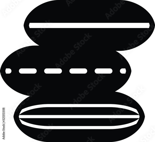 Pillows icon, vector