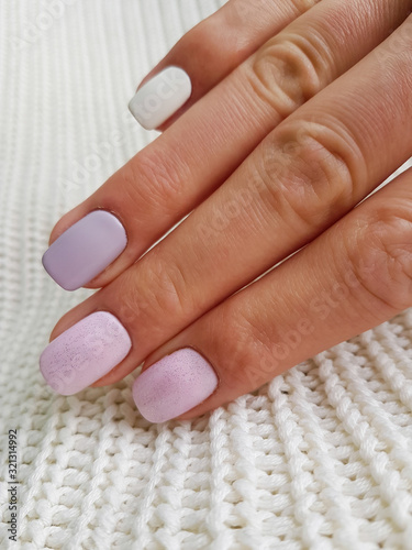 Beautiful manicure on female hand