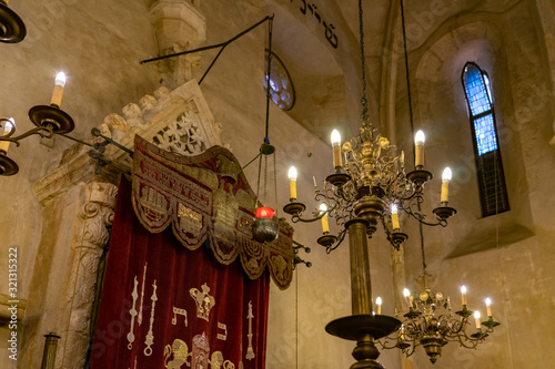 Old New Synagogue Prague in Czech Republic.