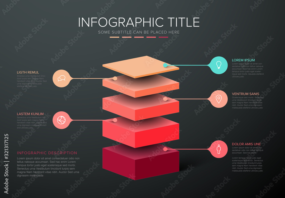 Layers Infographic Layout Stock Template | Adobe Stock