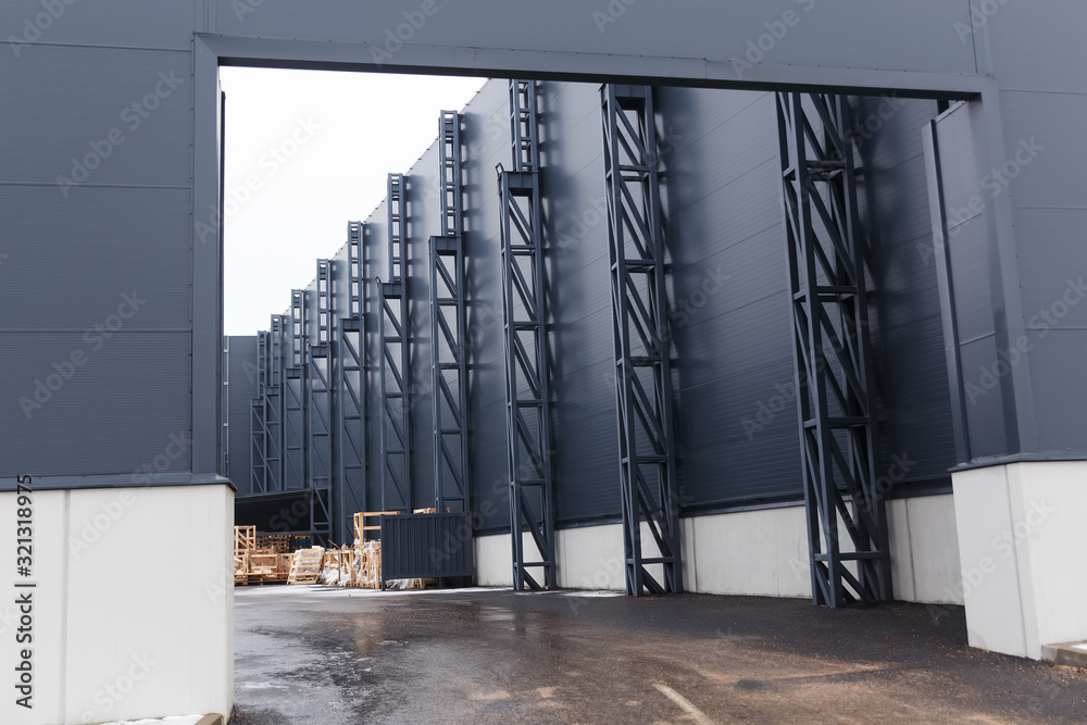 A wall enclosing the logistics center A wall enclosing the logistics center