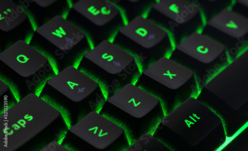 Computer keyboard with illuminated keys
