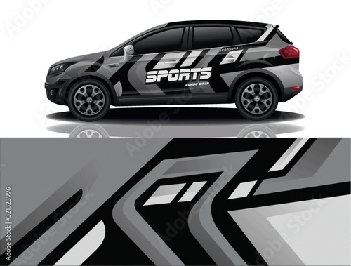 Suv car wrapping decal design